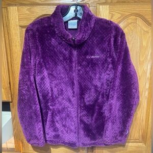 Columbia Purple Fleece Jacket Girls Size Large 14-16